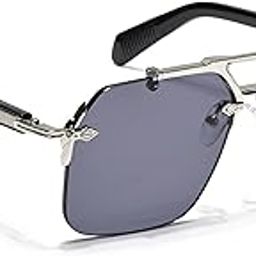 voyage Square UV Protected Sunglasses for Men & Women-picture-9