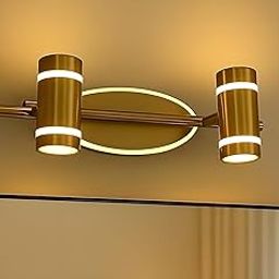 FILLISKA® 3 in 1 Double Wall spot/Picture/Display/Mirror Light with Adjustable Head and Colour Changing Function (Antique Gold-6360)-image-77
