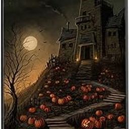 VUTTOO for iPhone 13 Mini Case - Halloween Haunted House Pattern Phone case - TPU Shock Absorption Protection Phone Cover Case-image-43