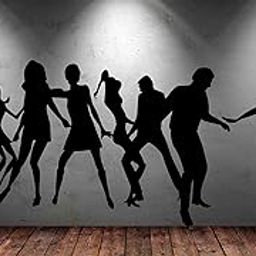 Divine Studio Dance Girl Wall Stickers for Living Room Leaves Falling Sofa TV Background Better Life Quote-image-90