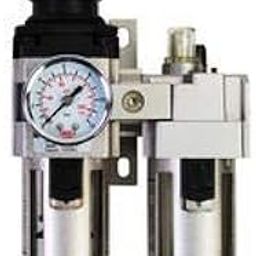 Industrial Quality Air Filter , Regulator , Lubricator Combination (FRL Unit) 1/2 BSP connection -Silver-image-20