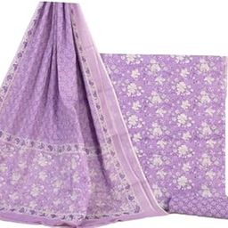 Jaipuri Block Print Unstitched Dress Material for Women with Dupatta (Printed Salwar Suit Fabric Set)-3