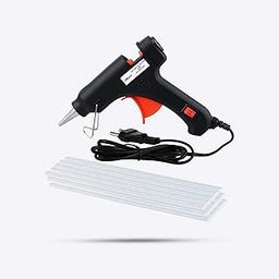 Hillgrove Electric Mini 20 Watt Black Small Hot Gum Glue Gun With 15 Pcs Hot Melt Glue Stick for Craft, Art, Decoration Work Standard Temperature Corded Glue Gun (7 mm)-image-31