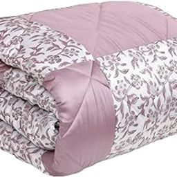 LINENWALAS Premium All Season, Microfiber-Warm Bamboo Patch Duvet, AC Comforter and AC Blanket, Heavy Blanket, Quilt Special for Winters (Lilac Patchwork, Double 90x100 inch)-image-51