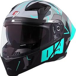 Steelbird SBA-20 09 ISI Certified Flip-Up Graphic Helmet for Men and Women with Inner Chrome Sun Shield-image-34