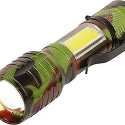 Care 4 Milirty Rechargeable Flashlight Torch with Zoom Option and Side Cob Metal Body 5 Hrs Torch Emergency Light (Multicolor)-36