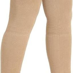 Unisex Wool Warm Winter Protective Knee Cap Socks Pack of 1 Pair (Beige;Free Size)-image-2
