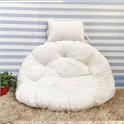 Round Cushion for Swing Chair for Outdoor, Indoor Hammock, Balcony, Garden, Patio Swing Hammock Pillow(White)-image-53