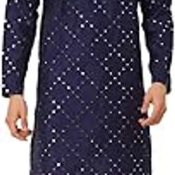 Men's Dupion Silk Embroidered Kurta Pyjama Set-picture-55