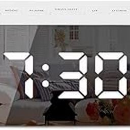 TRINERGYY GLOBAL SOURCING TGSALL Digital LED Mirror Alarm Clock – Smart Table Clock with Temperature, Date, and Auto Sensor – Loud Alarm for Heavy Sleepers – Bedroom, Home & Office Use-5