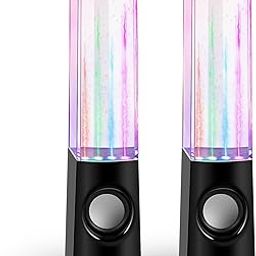 Aolyty Colorful LED Water Dancing Fountain Light Show Bluetooth Speaker for iPhone iPad Laptops Smartphone Black-image-68