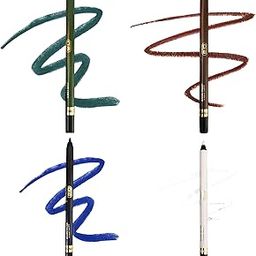 LJF Combo of soft kajal pencil Bold Blue, Bold Green, Bold Brown & Bold white| Matt Finish, Smudge-Proof, long lasting coloured Pencil kajal for Women and Girls(Pack of 4)-44