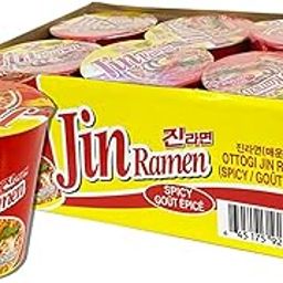 Ottogi Jin Ramen Korean Style Instant Noodles Spicy Flavour, Best Tasting Soup Ramen 65g Each, Pack of 6 | Veg & Authentic Korean Ramen Noodle | The Product of Korea-image-49