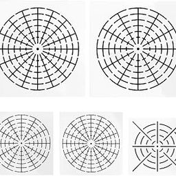 BKpearl 5 Pieces Mandala Dot Painting Tool Set - 8/12/16 Segment Creative Mandala Stencil Template, Reusable for DIY Painting Art Projects-picture-11