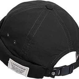 Croogo Brimless Hats for Men Docker Beanie Cap Retro Strapback Docker Cap Casual Sailor Cap Adjustable Landlord Hat Skullcap-image-0