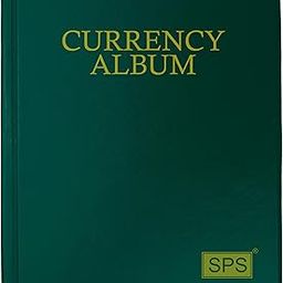 SPS 120 Pockets Currency Album for Notes, PU Leather Cover, Fits Large Currency Notes, (Green)-23