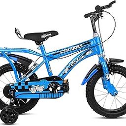 LSN RIDES Rideon 14T Steel Rim Bicycle for Girls and Boys with Carrier || LSN Bicycle for Kids (Blue)-image-71