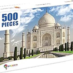 Popcorn Puzzle for kids Taj Mahal 500 Piece Jigsaw puzzles game for 7+ years old childrens and adults | Indoor Brain Booster games and gifts for boy and girl-0