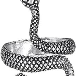 Snake oxide silver Ring for Men & Women (PACK OF 1PC) Alloy Sterling Silver Plated Ring-image-42