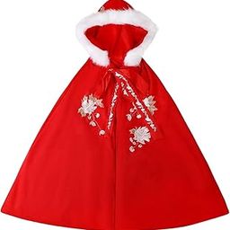 Women Cape Chinese Style Hanfu Cloak Poncho Floral Embroidery Jacket Red | Clothing Shoes & Accessories | Womens Clothing | Coats & Jackets-image-68