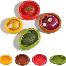 Vomilao Silicone Fruit Storage Box, Silicone Fruit And Vegetable Anti-Oxidation Storage Containers, Fresh Preservation Box for Avocado Tomato Onion Lemon, Container Set for Fridge Keep Fresh.-picture-13