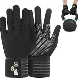 Proberos® Full Finger Workout Gloves with Wrist Support, Gym Gloves for Men and Women, Gloves for Professional Weightlifting, Fitness Training and Workout, M-image-34