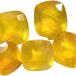Natural Yellow Sapphire at Wholesale Lot (Rs 225/carat) Fine Quality Cushion Shape पुखराज Loose Gemstone for Reselling Astrologers Jewellers Crystal Kanya Rashi Virgo Zodiac Sign-picture-20