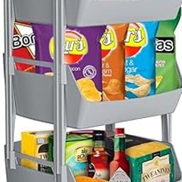 TidyFriend Locker Shelf 3-Tier, Versatile Locker Organizer 11.4" x 11" x 19.7" with Brackets for Extra Protection- Locker Organizer Shelf-Suitable for School, Work, Gym, Kitchen, Bathroom (Grey)-picture-2