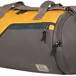 Harissons Casper 29L Sports Duffel Gym Bag for Men & Women with Spacious Main Compartment, 2 Side Pocket Access & Adjustable Shoulder Strap (Grey & Yellow)-32