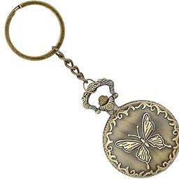 Premium Metal Pocket Butterfly Watch Keychain Vintage Keychain/Clock for Gift (Pack Of 1)-image-30