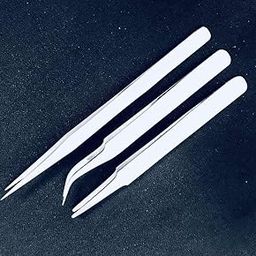 Alis UQTZ007 Stainless Steel Multipurpose Tweezer Set of 3| Precision for False Eye Lashes & for Craft, Jewelry, Electronics, Laboratory Work-picture-28