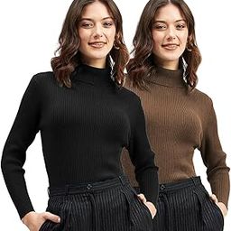Pack of 2 Turtule Neck Full Sleeve's Sweater for Women-image-11