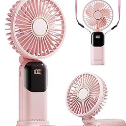 SHOPOPOYE Handheld Electric Fans, for summer and heat, makeup, with USB rechargeable Battery, BLDC Fans, High Speed, with 3 hrs Battery. (PINK-MODEL2)-picture-25