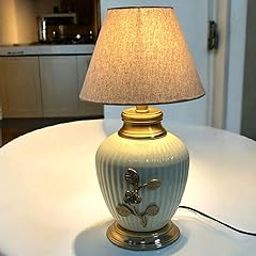The Devine Decor Handicraft Antique White Ivory Apple Table Lamp for Living Room, Home Decoration | Metal Base with Doubly Powder Coated Finish | Elegant Vintage Style Lamp. Size: 48X26 CM-image-20