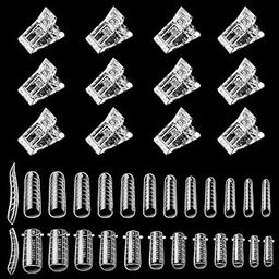 The Glam Niyati Nail Tip Clips Quick Building Poly Nail Gel with Dual Nail Forms Clear Acrylic Nail Clips 12Pcs Dual Forms 100 Pcs Nail Molds Beginners Build Nail Gel Nail Art Tools-image-15