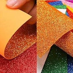 SUKECHI A4 Non Adhesive Glitter For Art & Craft, Gift Wrapping, Multicolor 10 Sheets, For Scrapbooking, Project-3