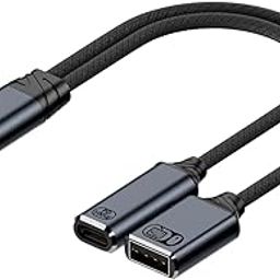 Mizi [2025 Upgraded USB-C to USB-A & USB-C PD Splitter Adapter – 2-in-1 Type-C OTG Cable with 100W Fast Charging & Peripheral Support – Compatible with Laptop, Tablet, Smartphone - Grey-17