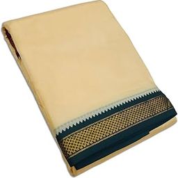 South Indian Art Silk Dhoti, Silk dhoti for Pooja 4 Meter dhoti and 2.25 Meter Towel 9X5-image-26