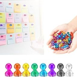Fridge Magnets,24 Pcs,Strong Fridge Magnets,Whiteboard Magnets,Magnetic Thumb Tacks for Whiteboard,Office,School,Kitchen(Colorful)-17