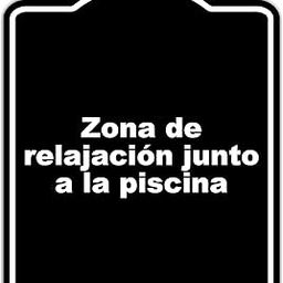 Zona de relajación junto a la piscina BLACK Aluminum Composite Sign 15 x 18 inches-image-12