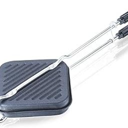 Simplyhut Sandwich Toaster- Aluminium Nonstick Grill Toaster Sandwich Maker Club Vegetable Sandwich Bread & Kebabs Maker Gas Stoves Compatibility Flame-Proof Design With Heat-Resistant Handle-image-11