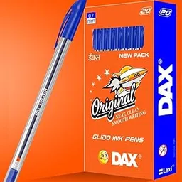 Lexi Dax Smooth Pens_20 Pens_ Ball Pen I 0.7 mm Blue Ball Pen I Blue_Black_Red Ink Color Pens_ Pack of 20 Pens_1 Set of 20 Pen Box-image-37