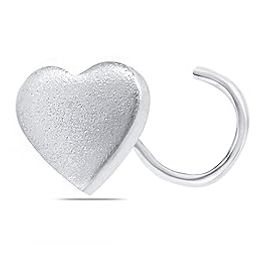 925 sterling Silver Heart Nose Pin for womens-32