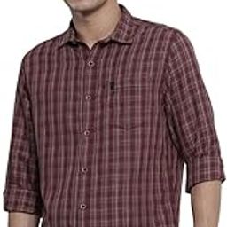 Men's Cotton Regular Fit Checkered Full Sleeves Cutaway Collar Casual Shirt-image-85