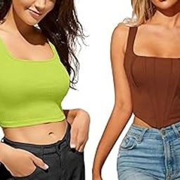 Women's Solid Slim Fit Top Combo-image-43