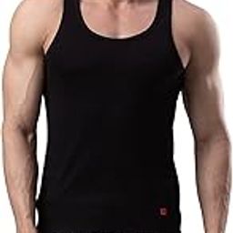Mens Solid Cotton Blend Vest-image-2