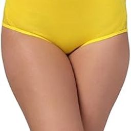 Women's Cotton High Waist Outer Elastic Hipster Panty in Yellow Colour-image-98
