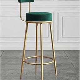 OUTAREA Velvet Bar Stools Seating for Home and Office Stylish Counter Stools Accent Chairs for Dining, Kitchen, Cafe, Restaurant Seat and Back with Elegant Breakfast Counter (75 CM, Green)(Pcs-1)-image-4