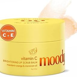 Moody Vitamin C Lip Scrub Balm - 85% Reduction in Dark Lips & Pigmentation | Heals Dry & Chapped Lips with Mandarin Orange & Argan Oil | 100% Vegan for Women & Men (15gm)-image-30