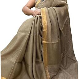 Women's Bhagalpuri Pure Kota Doria Silk Saree With Small Zari Boder With Banswara Silk Pallu.-picture-36